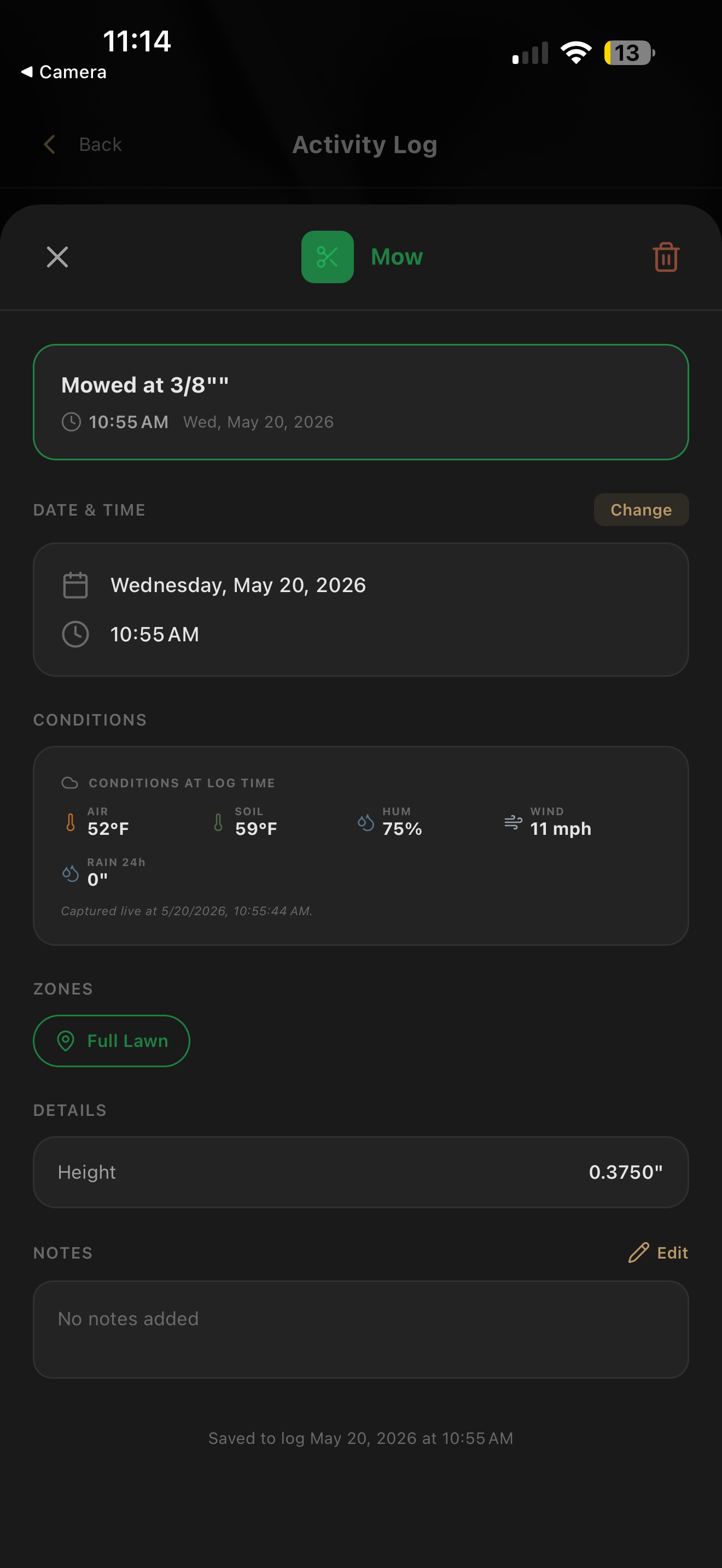 mowmap home dashboard